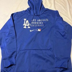 Official Los Angeles Dodgers Nike Blue Hoodie Size XXL